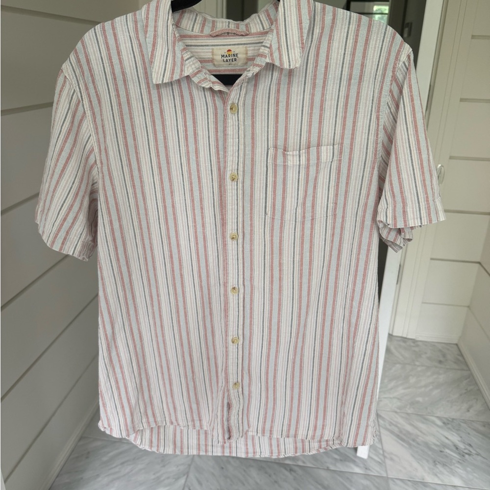 Men's Striped Short Sleeve Shirt